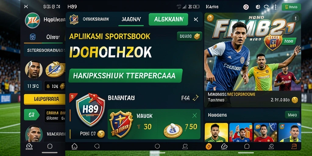 Screenshot H89 menunjukkan tampilan menarik dari aplikasi taruhan olahraga.