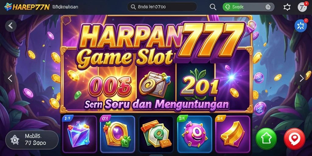 Tampilan gameplay menarik dari HARAPAN777 yang penuh warna.