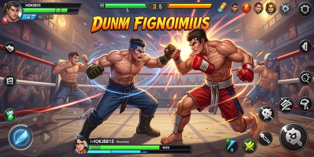 Gameplay seru HOKI8815 dengan aksi pertarungan mengagumkan.