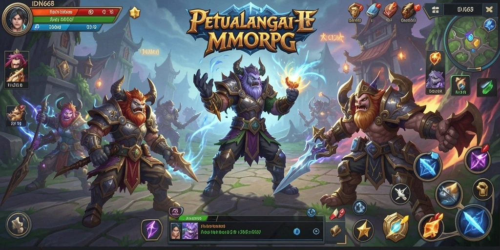 Screenshot menampilkan aksi seru dalam gameplay MMORPG IDN668.