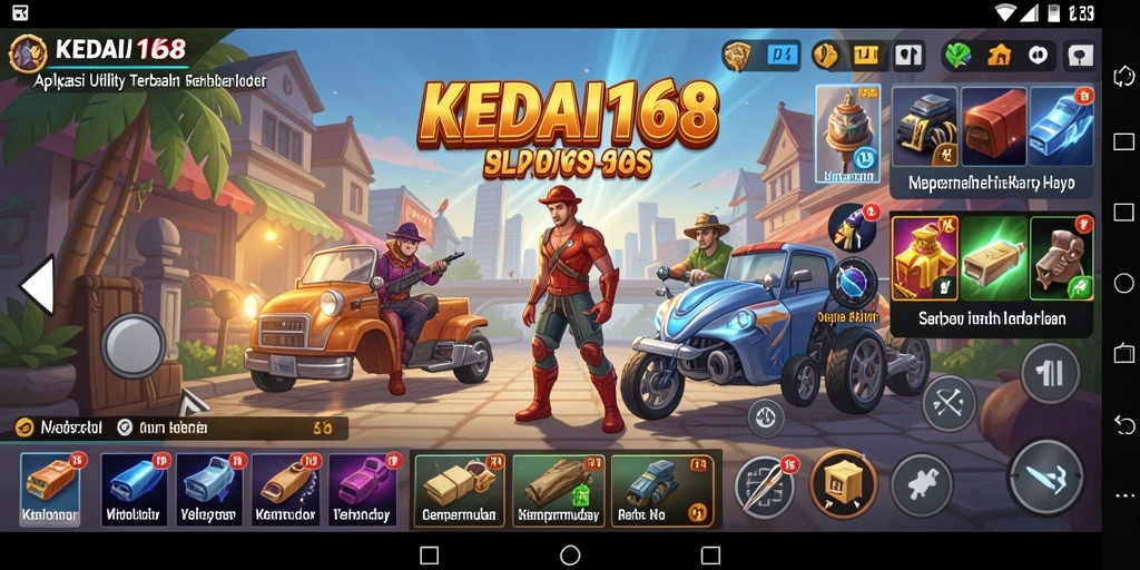 Tampilan antarmuka KEDAI168 yang sederhana dan intuitif.