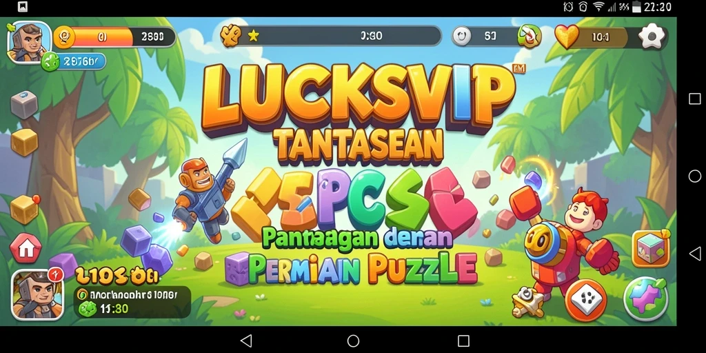Tampilan screenshot permainan LUCKSVIP menunjukkan gameplay puzzle yang menantang.