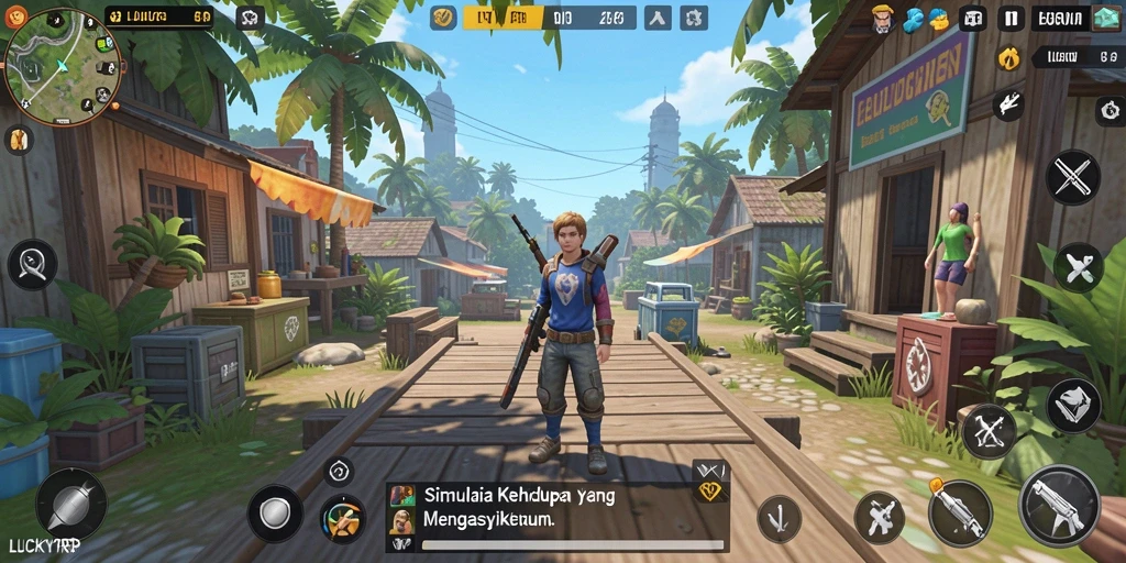 Tampilan gameplay LUCKYRP yang menarik dan interaktif.