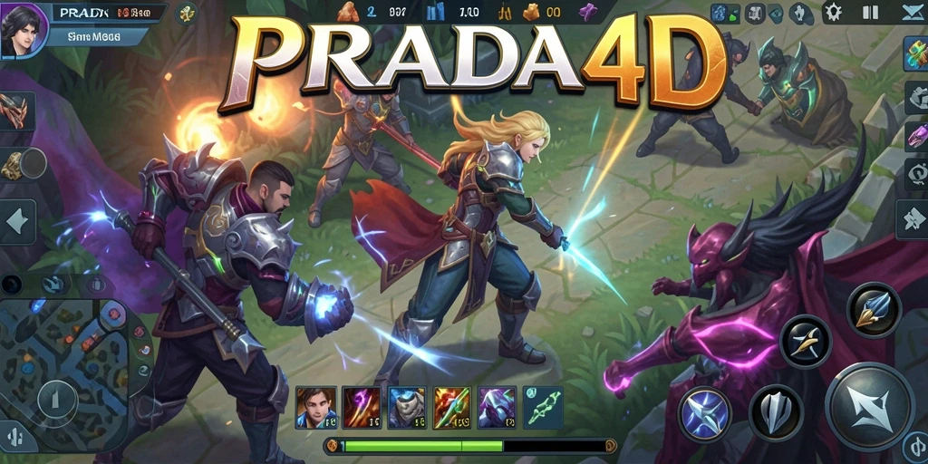 Tampilan screenshot dari gameplay MOBA seru PRADA4D.