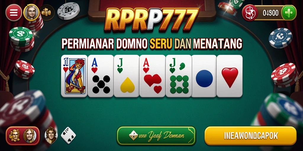 Tampilan permainan Domino yang menarik dan seru di RPRP777.