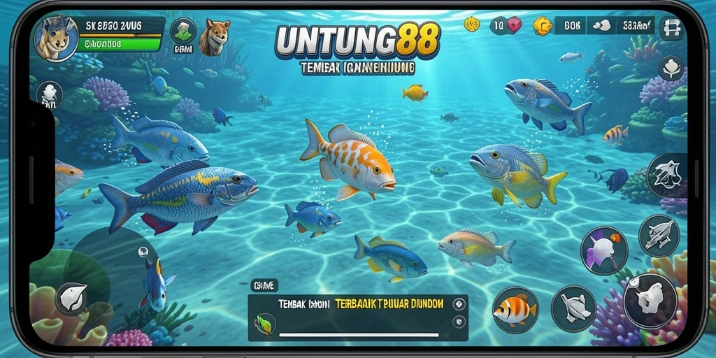 Screenshot utama UNTUNG88 menampilkan aksi menembak ikan yang mendebarkan.